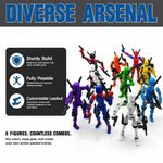 Figura de juguete QAONIE 14 cm amarilla con set de armas