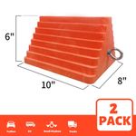 Cuñas para Ruedas ROBLOCK 2 pzas 25 cm Naranja con Perno de Ojo