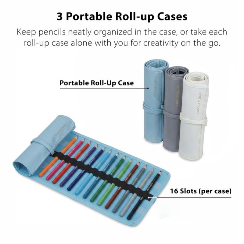 Set de Dibujo COLOUR BLOCK de 91 piezas con estuche de caballete de madera