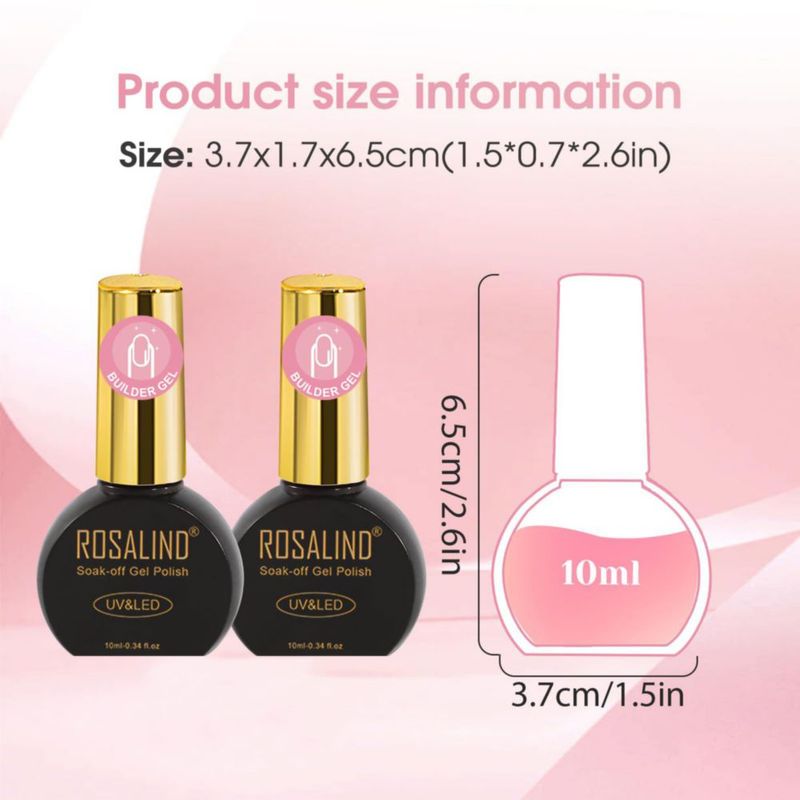 Gel Constructor ROSALIND 2 UNIDADES 10 ml Transparente