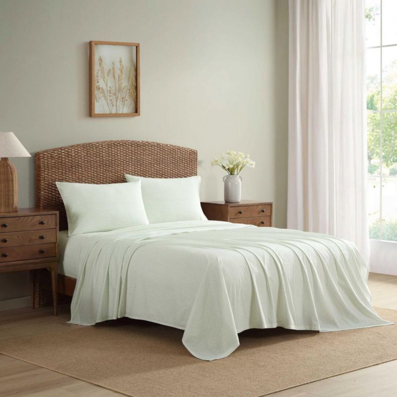 Juego de sábanas Laura Ashley King de algodón con sábana ajustable y fundas
