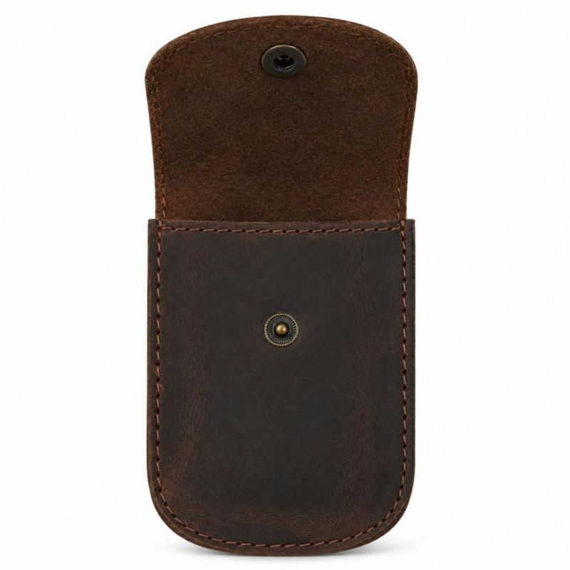 Funda de Cinturón PavinCrafter 8x10 cm Cuero Marrón Oscuro
