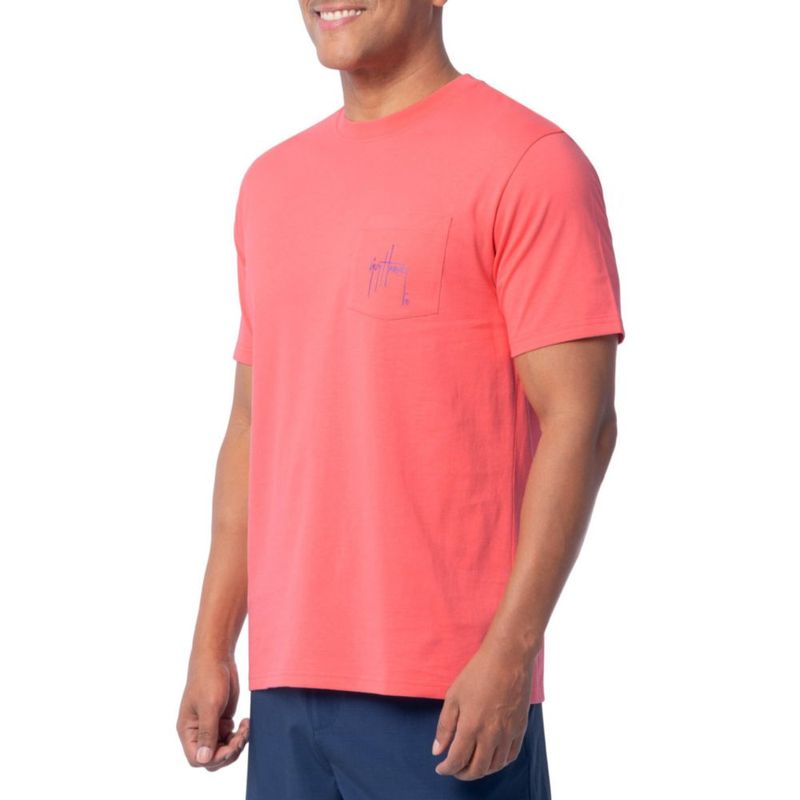 Camiseta Guy Harvey para Hombre de Manga Corta con Bolsillo