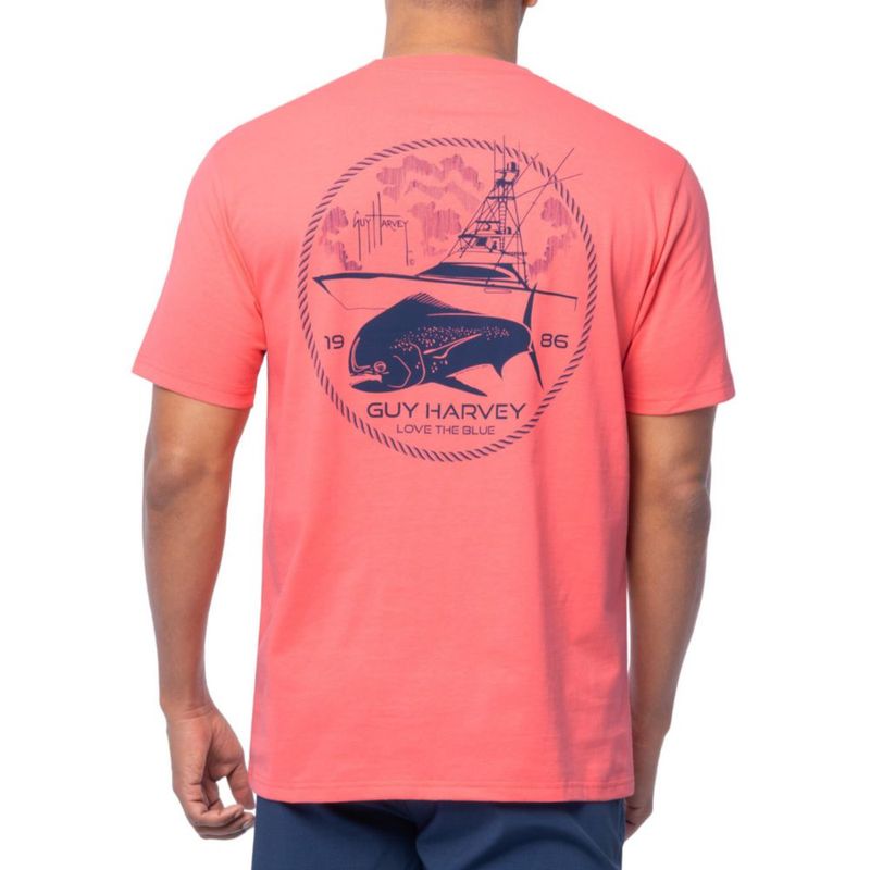 Camiseta Guy Harvey para Hombre de Manga Corta con Bolsillo