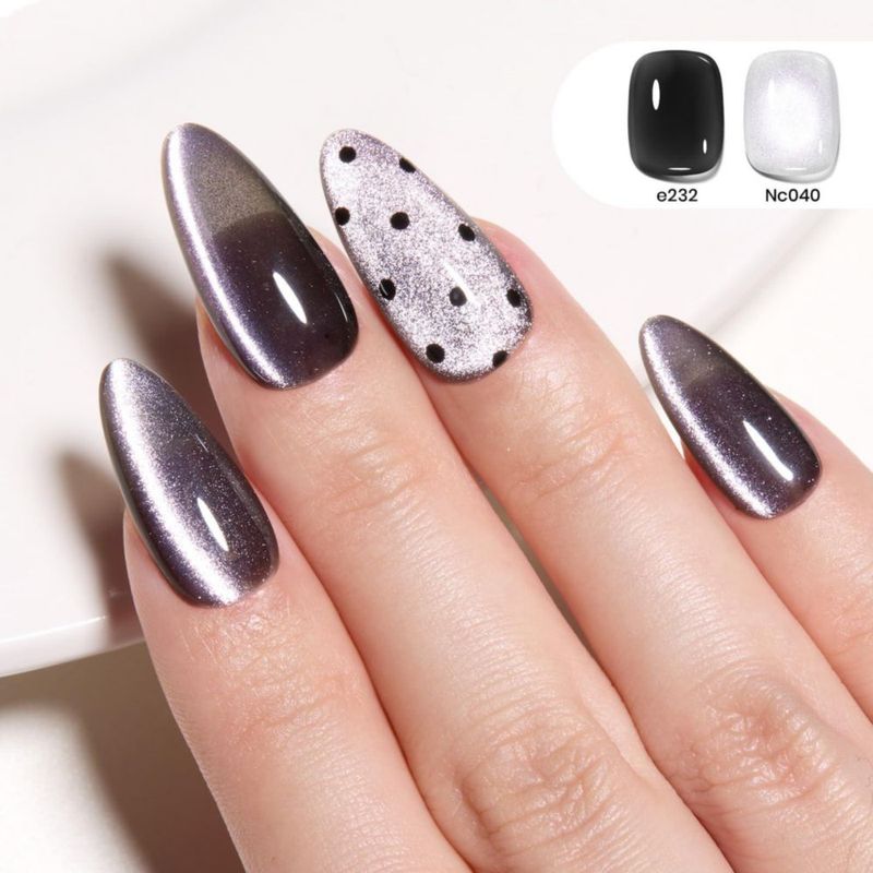 Esmalte de gel Beetles Lunar Silk Plateado 15 ml con purpurina