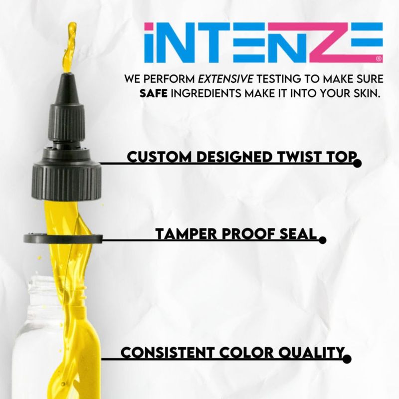 Tinta para tatuaje Intenze 29 ml Amarillo dorado vegana