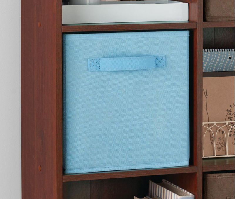 Cajón de tela ClosetMaid 26x26x26 cm azul claro paquete de 2