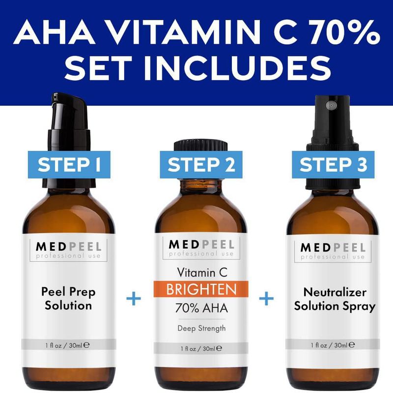 Exfoliante Cutáneo Medpeel 70 % AHA + Vitamina C – Peeling Químico