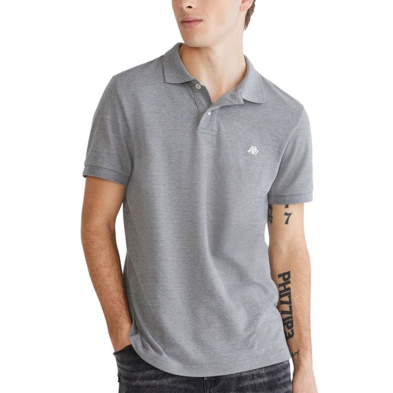 Polo AEROPOSTALE A87 Gris Carbón Jaspeado XL