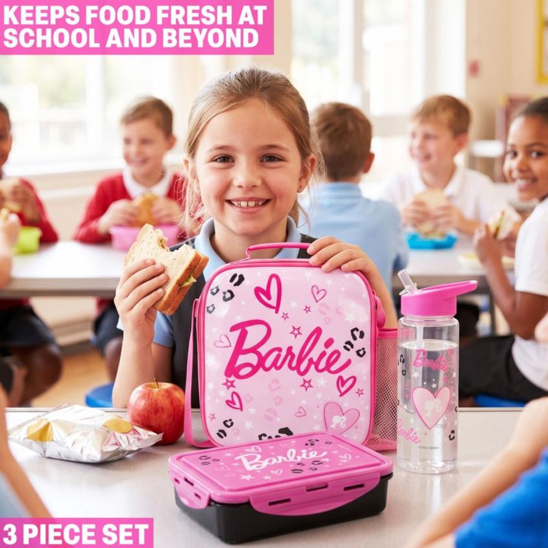 Set de 3 piezas Get Trend Barbie para loncheras de niñas