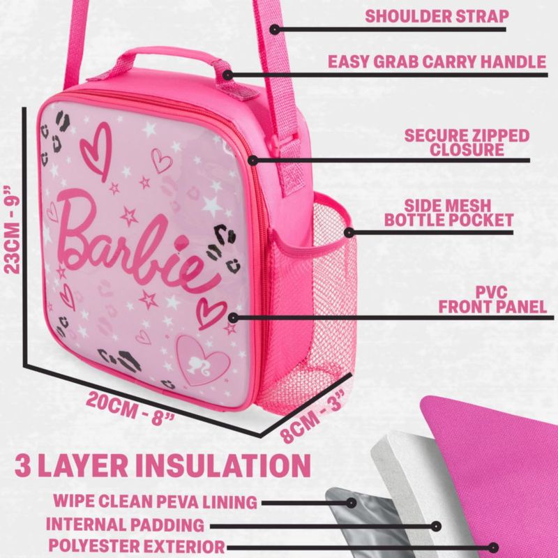 Set de 3 piezas Get Trend Barbie para loncheras de niñas