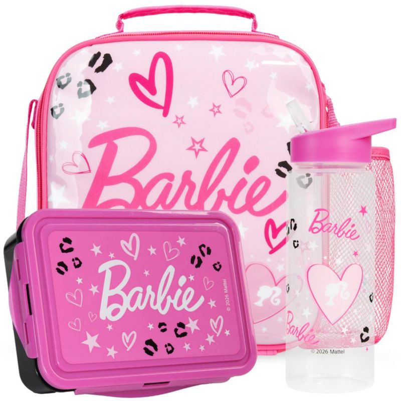 Set de 3 piezas Get Trend Barbie para loncheras de niñas