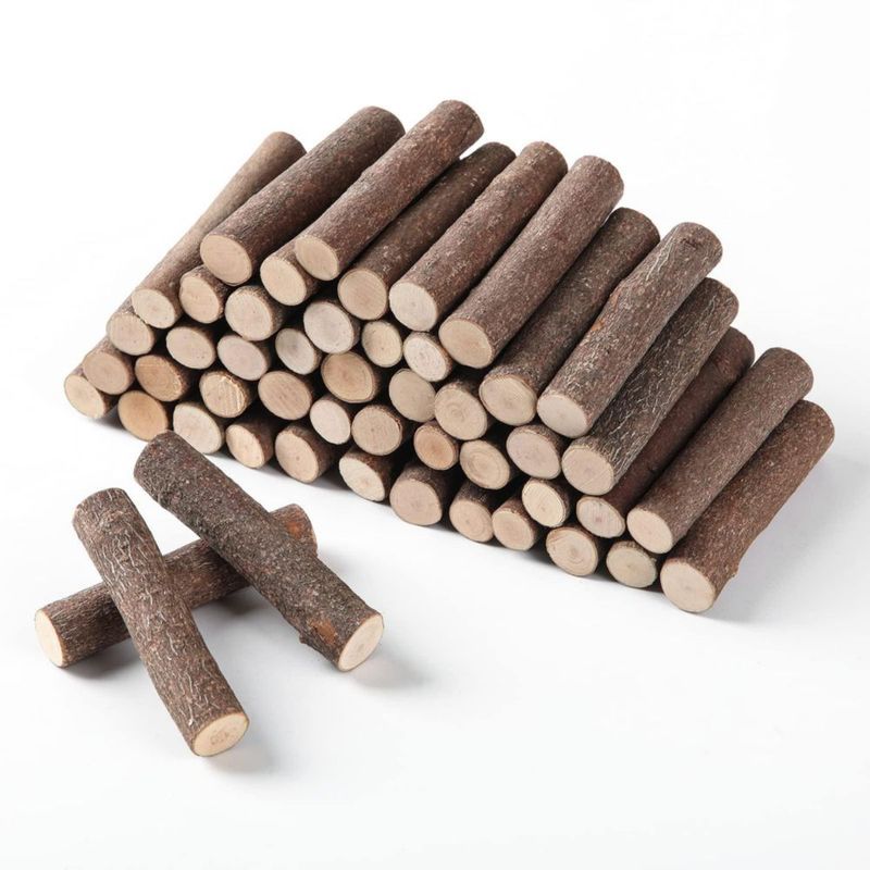 Palitos de Manualidades LAZACA 5 cm Pack de 40 Ramitas de Madera