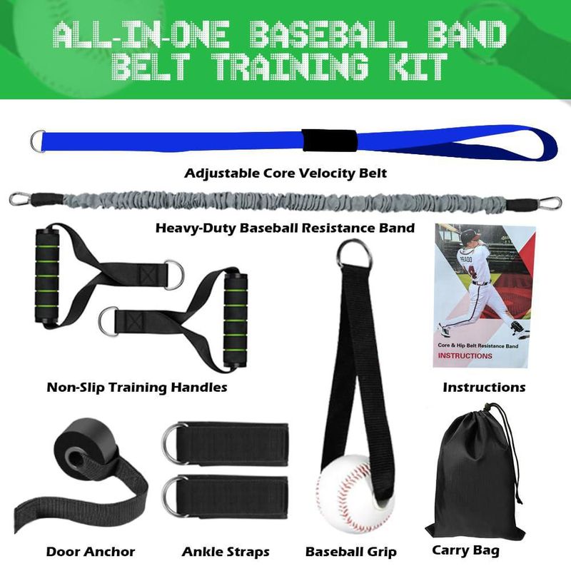 Cinturón Core Velocity de ENERACES con banda de resistencia para béisbol
