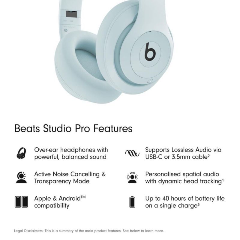 Auriculares Beats Studio Pro Inalámbricos Azul Claro