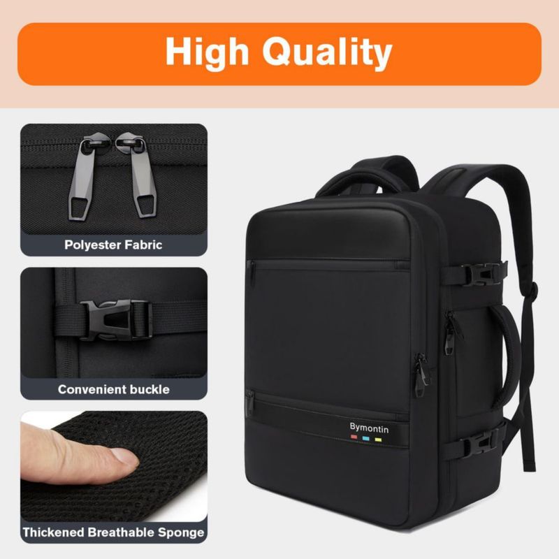 Mochila Bymontin 25L para Laptop de Viaje y Equipaje de Mano
