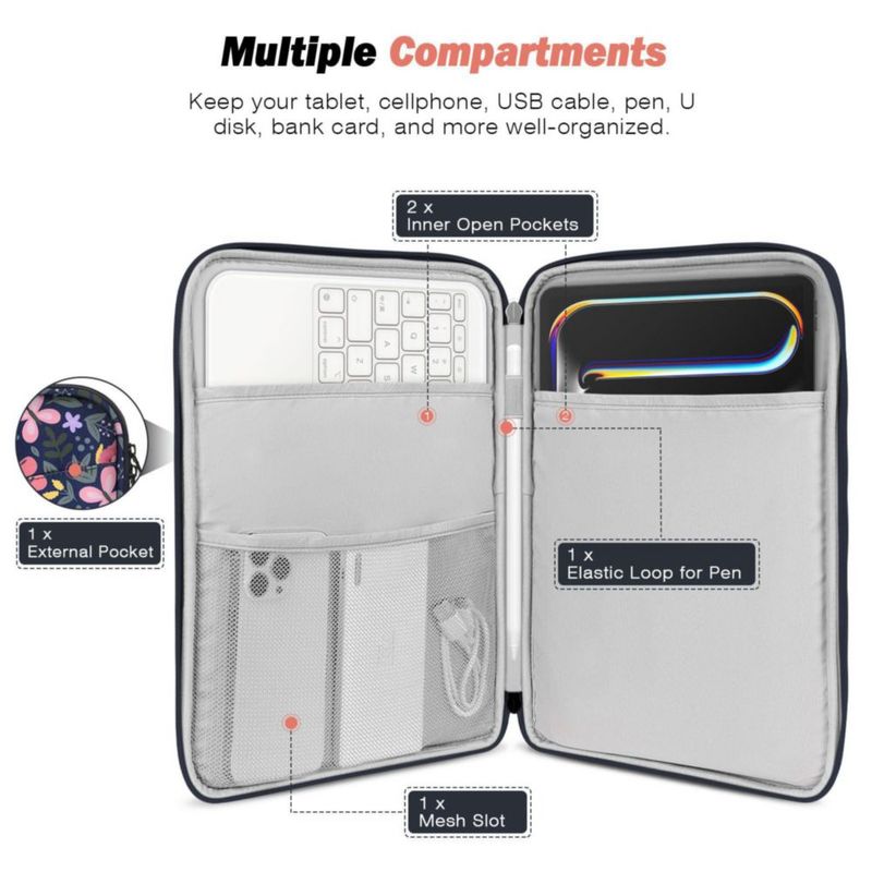 Funda para Tablet MoKo 9-11 pulgadas con bolsillo