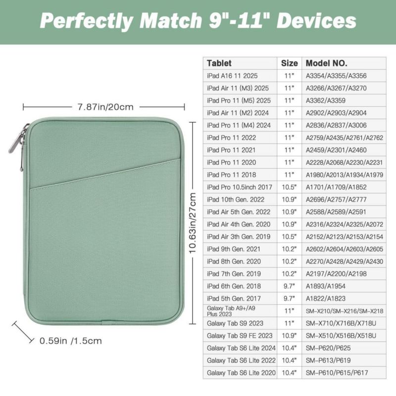 Funda para tablet MoKo 28‑33 cm con bolsillo para accesorios