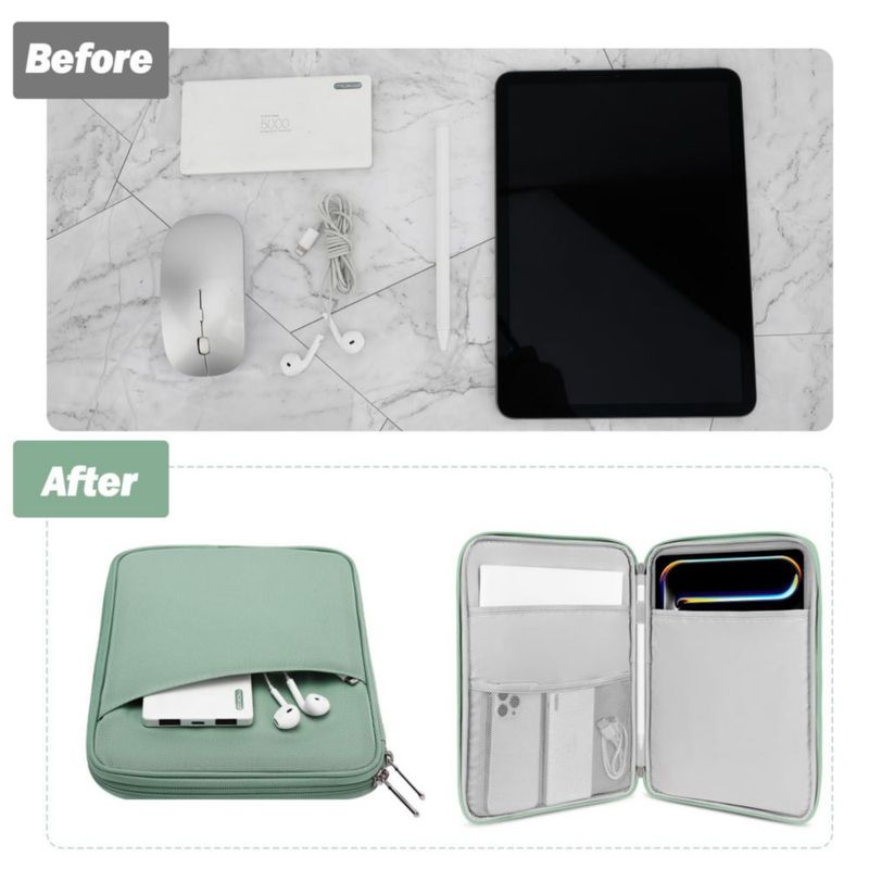 Funda para tablet MoKo 28‑33 cm con bolsillo para accesorios