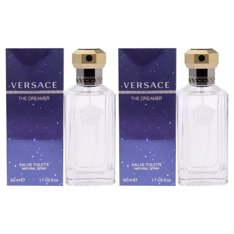 Perfume Versace Dreamer EDT en aerosol para hombre 50 ml paquete de 2