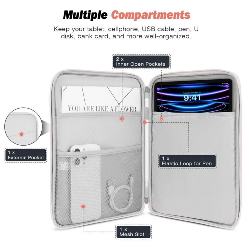 Funda para Tablet MoKo 24 x 31 x 25 cm con Compartimento para Accesorios