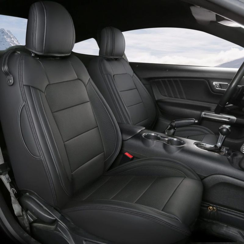Funda de Asiento para Vehículo GIANT PANDA Ford Mustang 2015-2026 Negra