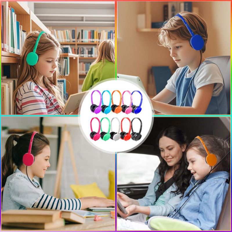 Auriculares MENGLALA para Niños Paquete de 20 Con Cable 3.5mm Multicolor