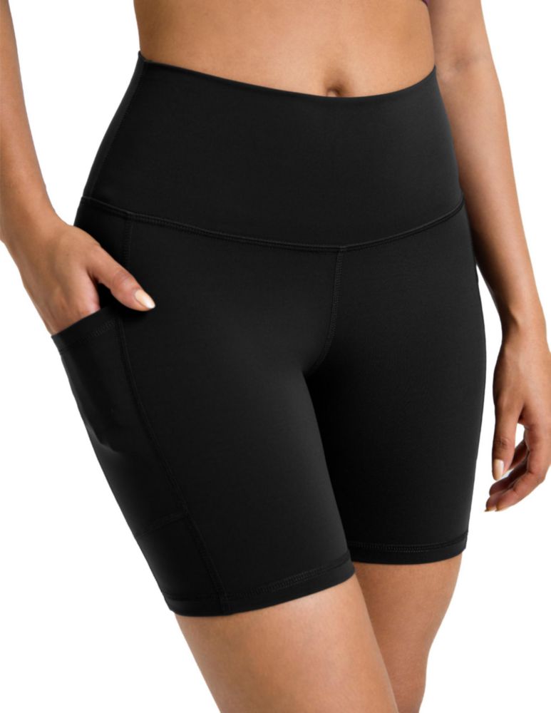 Shorts Biker Colorfulkoala de Cintura Alta 15 cm con Bolsillos