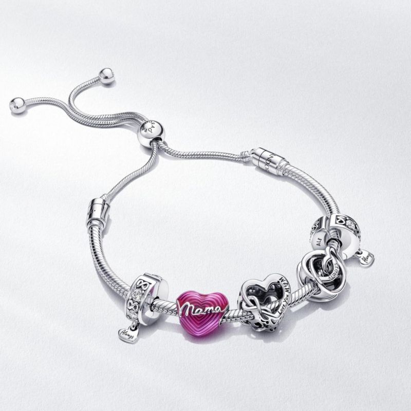Charm PANDORA Corazón Siempre Unidos en Plata de Ley
