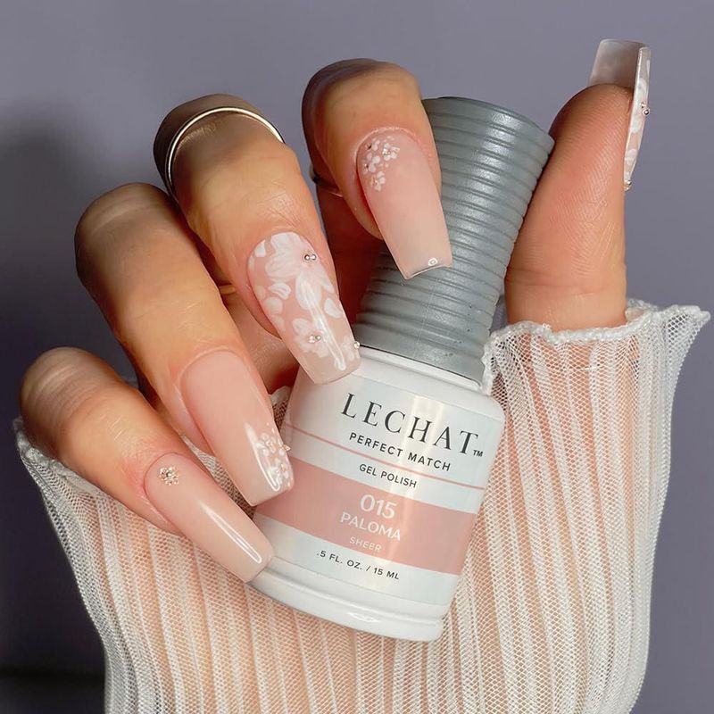 Set de esmaltes de uñas LECHAT Perfect Match Paloma Sheer Pink Nude