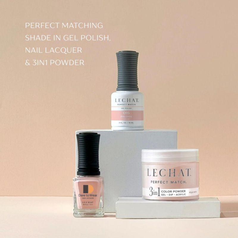 Set de esmaltes de uñas LECHAT Perfect Match Paloma Sheer Pink Nude