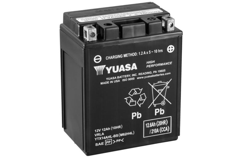 Batería de Auto Yuasa YTX14AHL-BS AGM 210 CCA 12Ah
