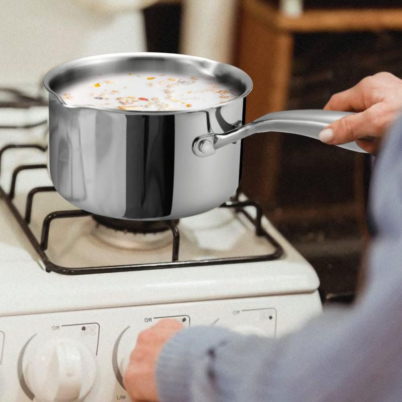 Olla para Cocinar Cyrosa 3.5 QT Acero Inoxidable con Vaporera y Tapa