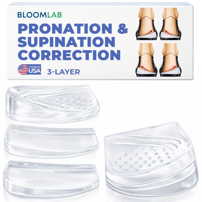 Plantillas BloomLab de Gel Ajustable de 3 Capas con Cuña para Talón
