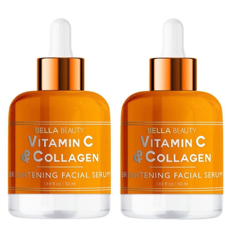 Suero Facial Bella Beauty 50 ml (Pack de 2) Vitamina C y Colágeno