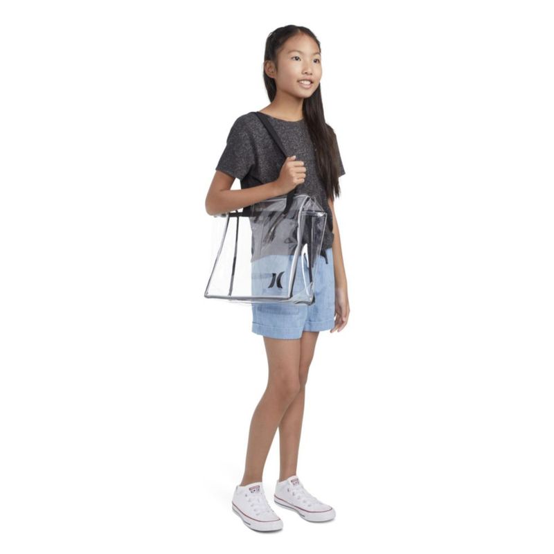 Bolso Tote Hurley Transparente con Cremallera