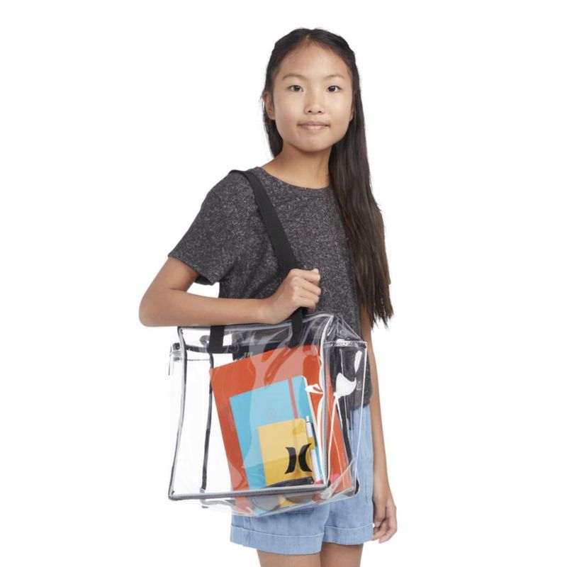 Bolso Tote Hurley Transparente con Cremallera