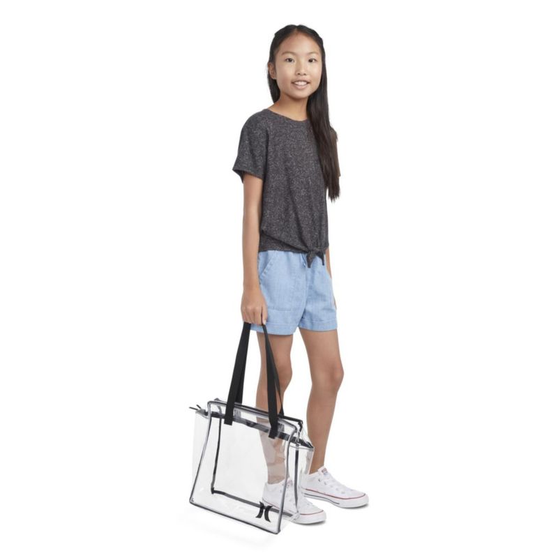 Bolso Tote Hurley Transparente con Cremallera