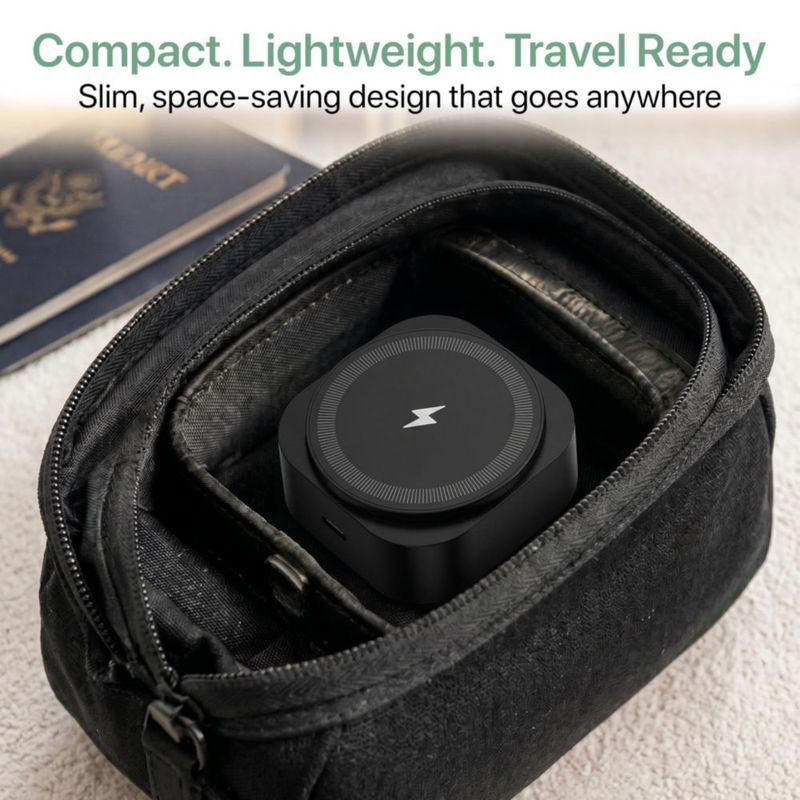 Cargador inalámbrico Chargewell Qi2 15W MagSafe negro