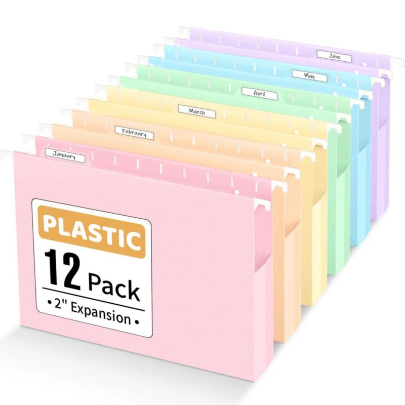 Carpeta colgante Sooez 12 unidades expansión de 2 pulgadas plástico
