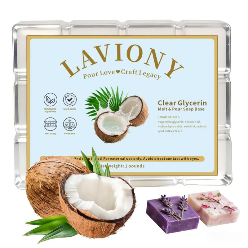 Base de Jabón LAVIONY 454 g Glicerina Clara Pre‑cortada