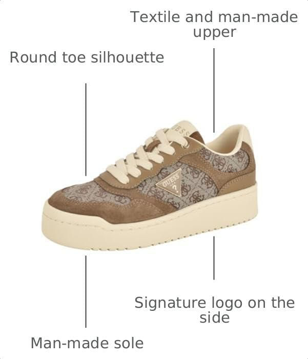 Zapatilla GUESS Miram 240 Topo con logo multicolor 7.5