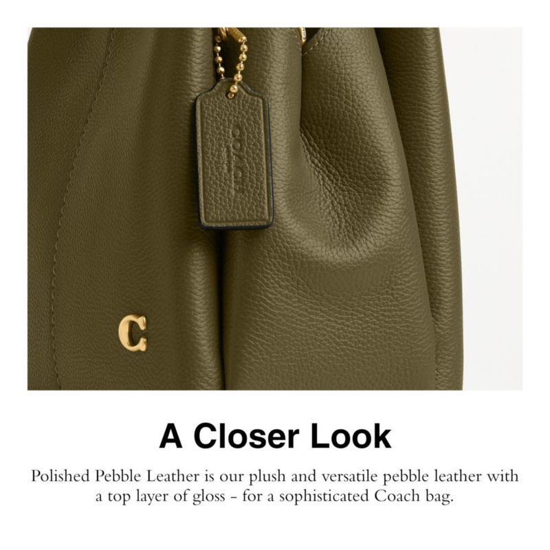 Bolso de hombro Coach Lana 23 de cuero pulido pebble