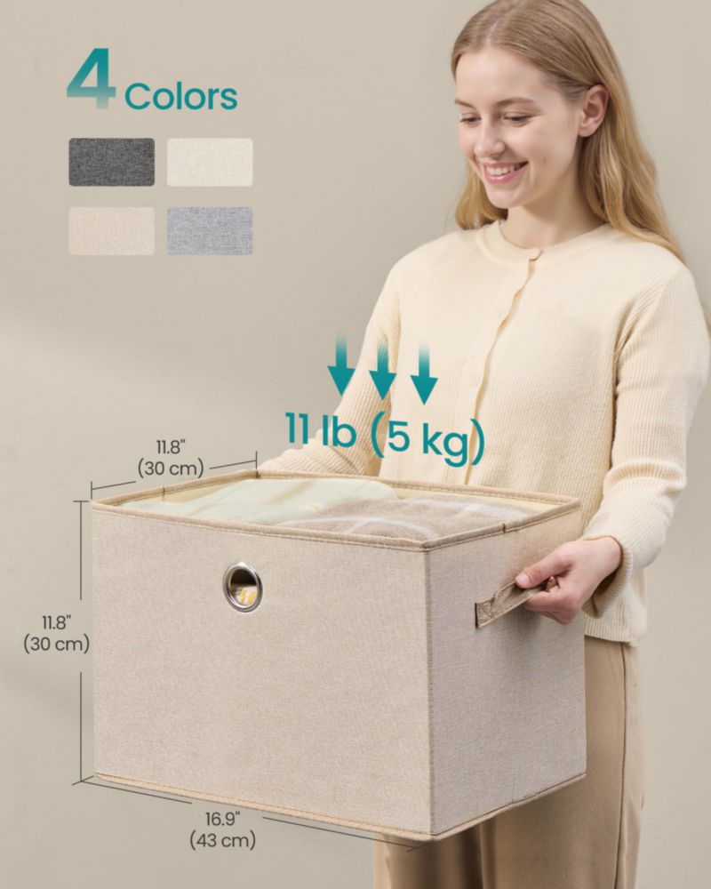 Juego de 3 cajas de almacenamiento plegables SONGMICS de 41 cuartos
