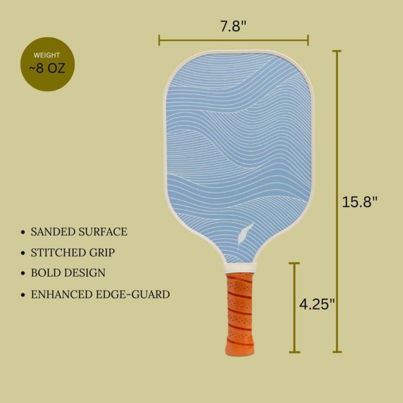 Juego de Palas de Pickleball Inscribe – 2 Palas + 4 Pelotas (Azul Bebé)