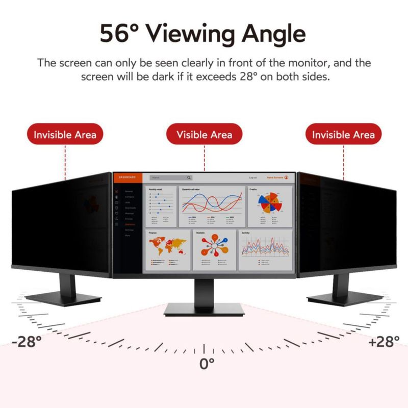 Protector de privacidad bersem paquete de 2 55 cm relación 16:9