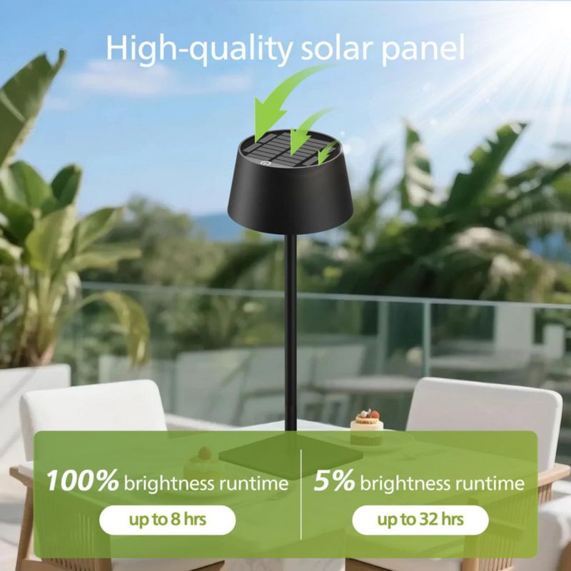 Lámpara de mesa Philips TL Solar Alya Dim BK 1PK