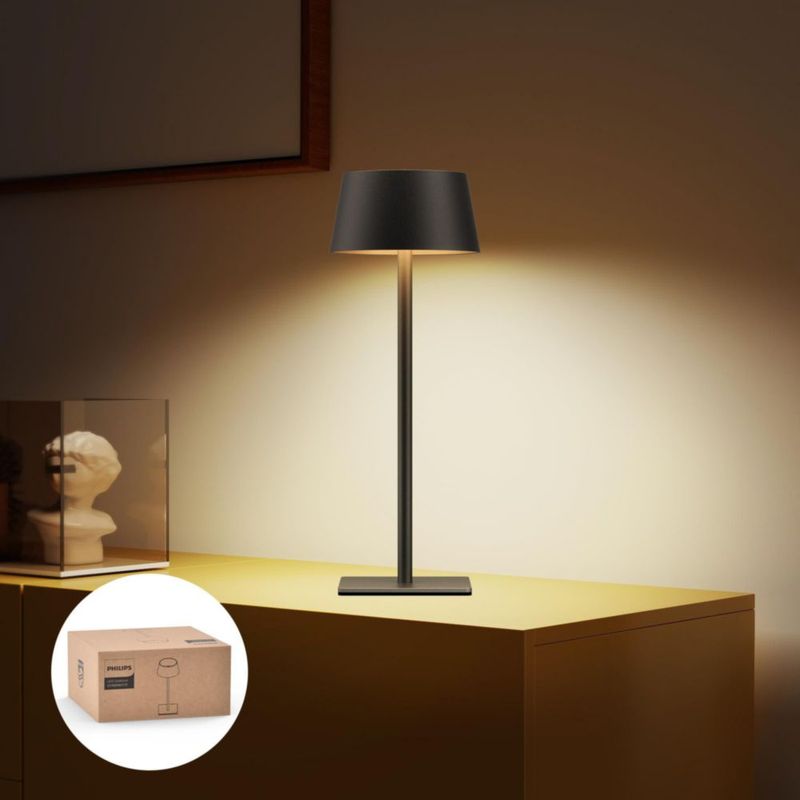 Lámpara de mesa Philips TL Solar Alya Dim BK 1PK