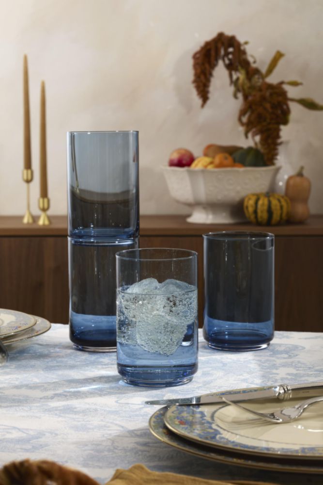 Vasos enfriadores Lenox pack de 4 azul 5" H 510 ml apilables