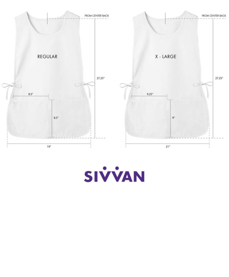 Delantal Sivvan Pack de 3 - Morado 70 cm Corte Clásico